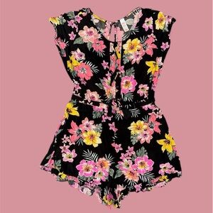 JUSTICE Floral Kids One Piece Romper